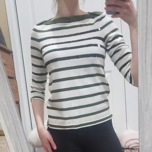 Kate Spade Sweater Green White Size Small
